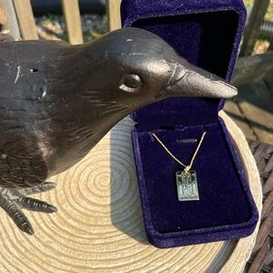 Tamed Wild gold tone Tarot Pendant - The High Priestess